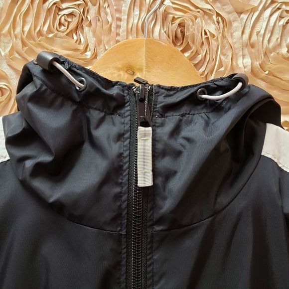 COLUMBIA Black & White Windbreaker Jacket Coat - Picture 6 of 12